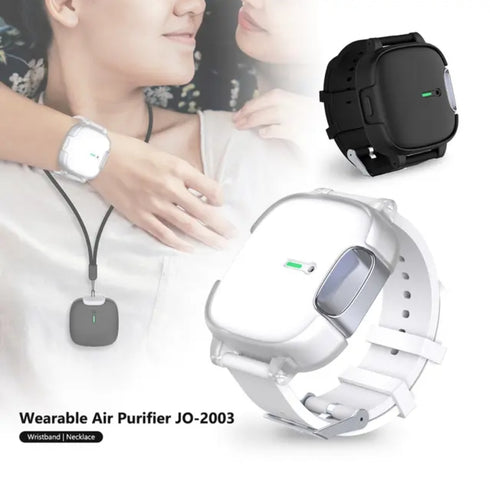Wearable Fashion Ion Personal Oxigen Purification, 2 in 1 , necklace or Wristband 3D Black